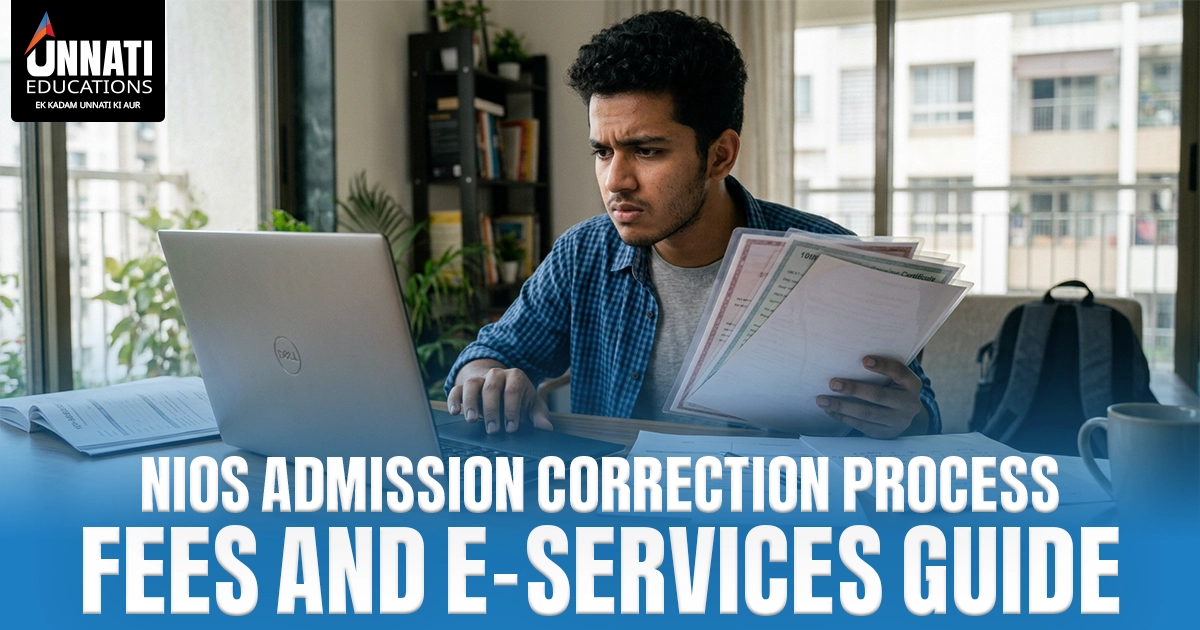 NIOS Admission Correction Process Fees Rules and e-Services Guide